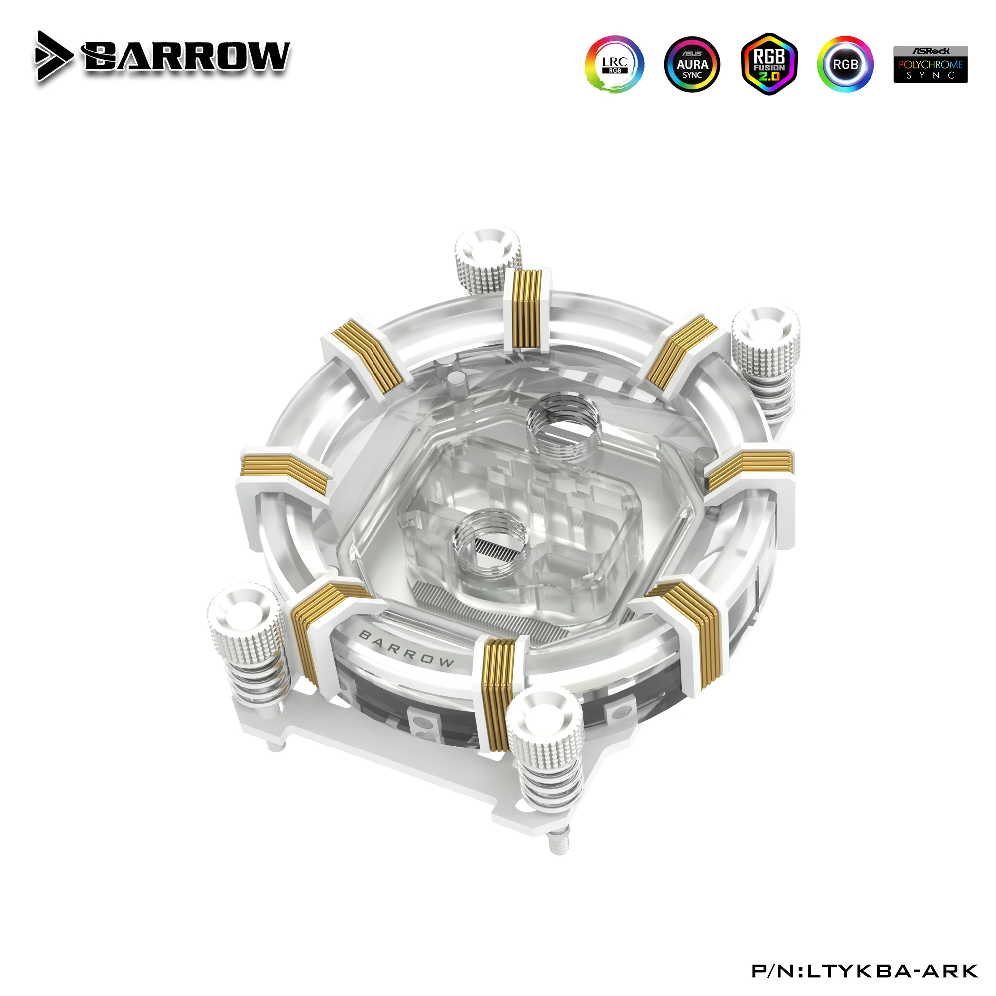 Barrow CPU Waterblock Cooler AM5 For AMD AM3 AM4 Copper Water Cooling ARGB 5V Round Limited Edition 0.4MM Waterway LTYKBA-ARK