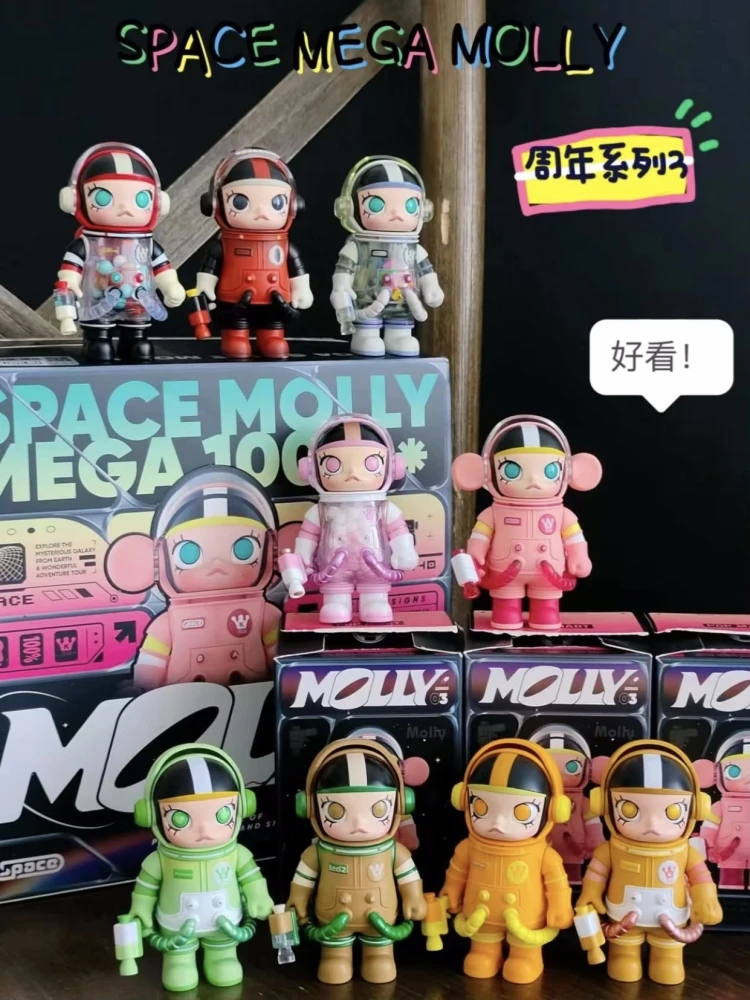 New Mega Space Molly 100% Series Third Generation Blind Box Toys Doll Cute Figure Mysterious Box Desk Model Toygift