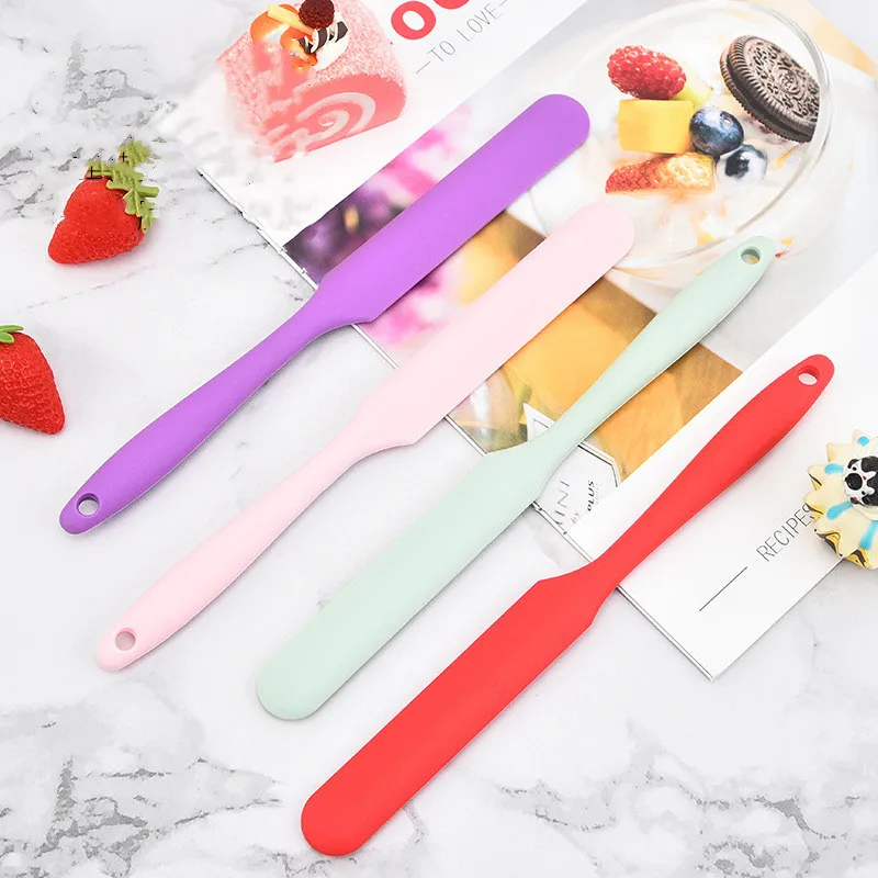 Long Handle Silicone Cake Spatula Chocolate Pastry Blenders Non-stick Fondant Butter Batter Mixer Scraper Kitchen Baking Tools