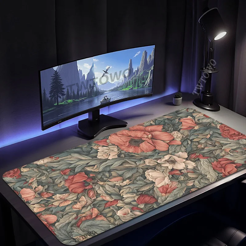 

Mouse Pad Gamer Flower Aesthetics XL Home New Custom HD Mousepad XXL MousePads Soft Non-Slip Office Office Accessories Table Mat