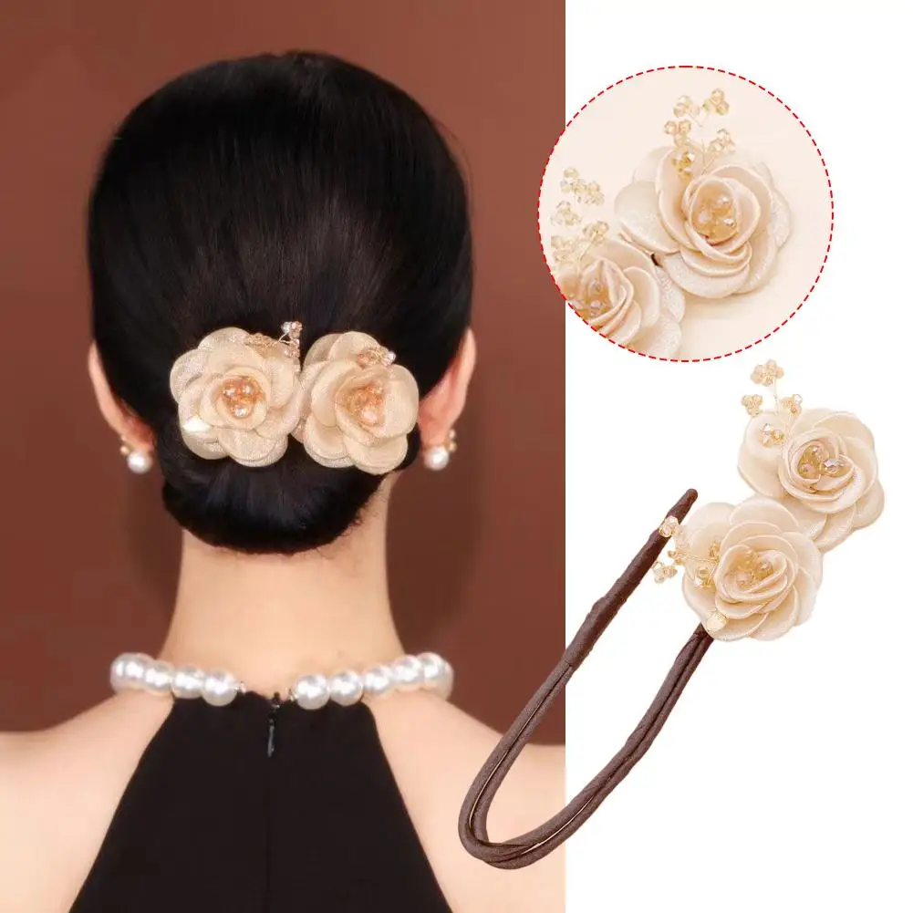 Flower Hair Clip Hair Bun Roller Flexible Twist Hairstyle Women Iron Bun Hair Maker Styling Hair Lazy Tool Bun Curler Girls N3h3