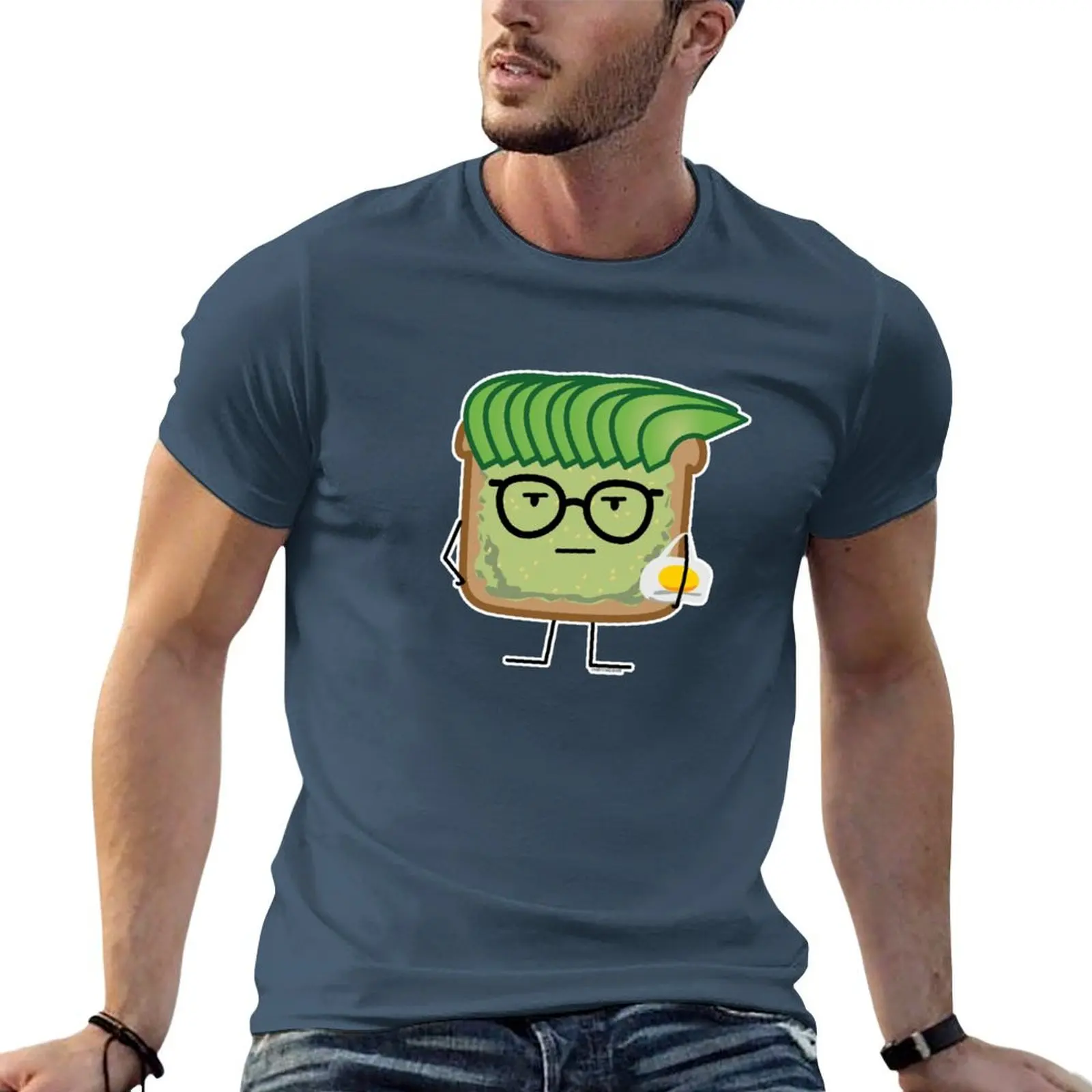 Avocado Toast Hipster glasses hair egg man purse T-shirt anime sublime Men's t-shirt