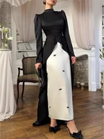 Eid femmes Robe musulmane Abaya Satin robes Largos fête Caftan Jalabiya Ramadan robes longues dubaï caftan arabe longue Robe 2025 5