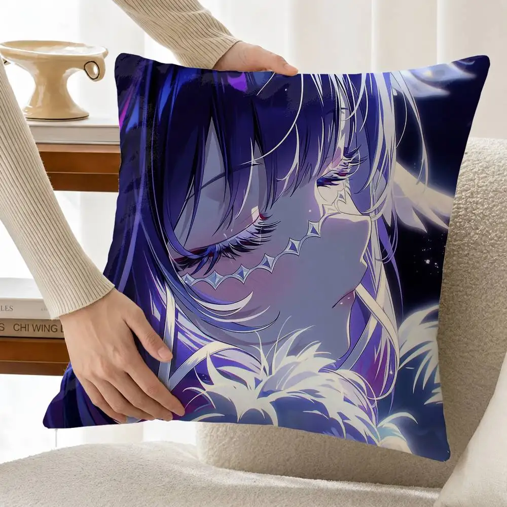 Moon Maiden C-Columbina G-Genshin-I Game Customizable Square Cushion Cover Double Sided Print Pillow Case
