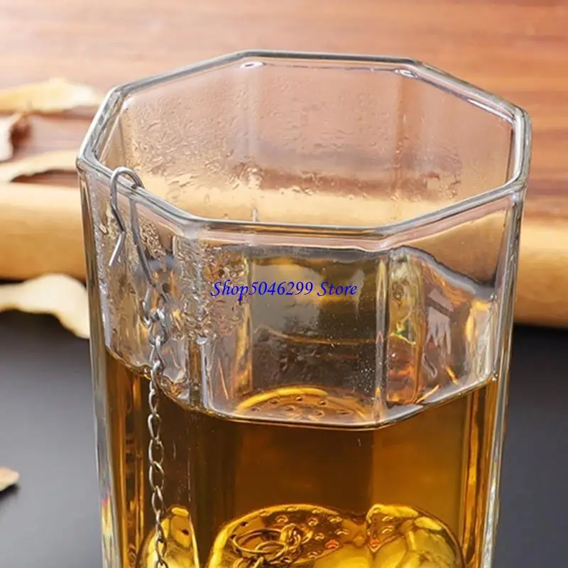 

H55A Spices Mesh Sieves Stainless Steels Teas Infuser with Rope Chain Kitchen Accessories