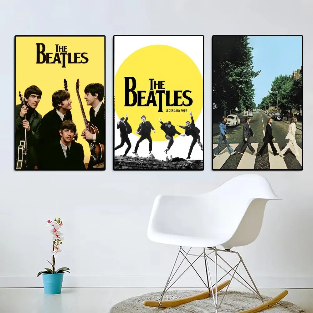 1PC Band T-The Beatles Poster Modern Aesthetic Wall Art Poster Minimalist Room Decoration Items