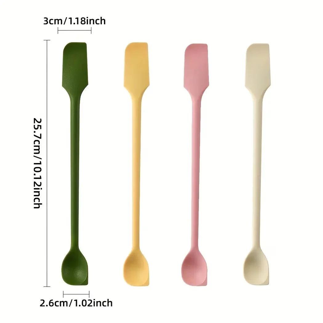 1 pc Double-Headed Silicone Spatula, Jam Spoon, Mixing Spoon & Butter Knife, Ideal for Spreading Jam, Honey, Butter and Cheese