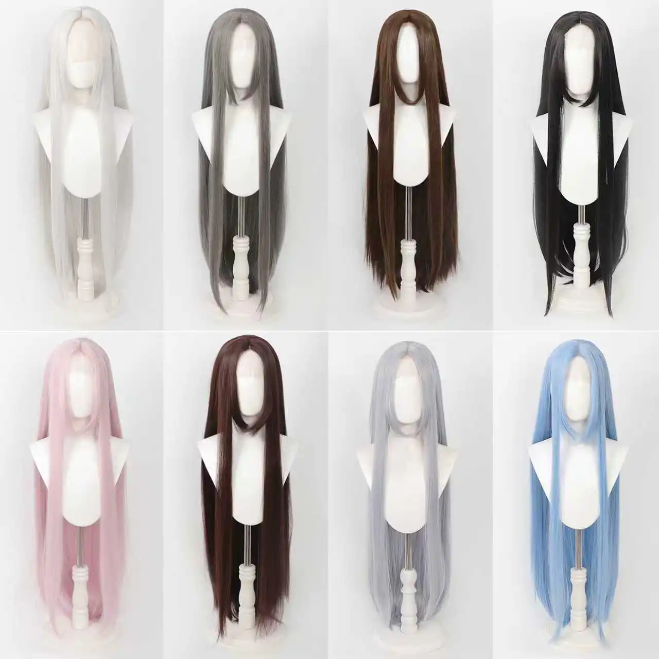 100cm Long Straight Universal Hand Hooked Lace Front Wig Synthetic Hair Wig for Cosplay & Daily For Women