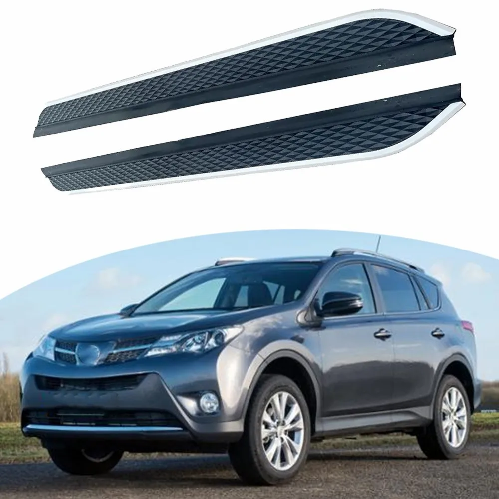 

2PCS Running Boards Side Steps Fits Toyota RAV4 2013-2018 Fixed Pedals Nerf Bars