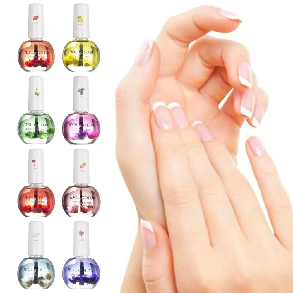 Óleo Revitalizador de Cutícula de Unhas para Mulheres, Óleo Nutricional, Óleo Nutricional, Flores Secas, Amolecimento, 15ml