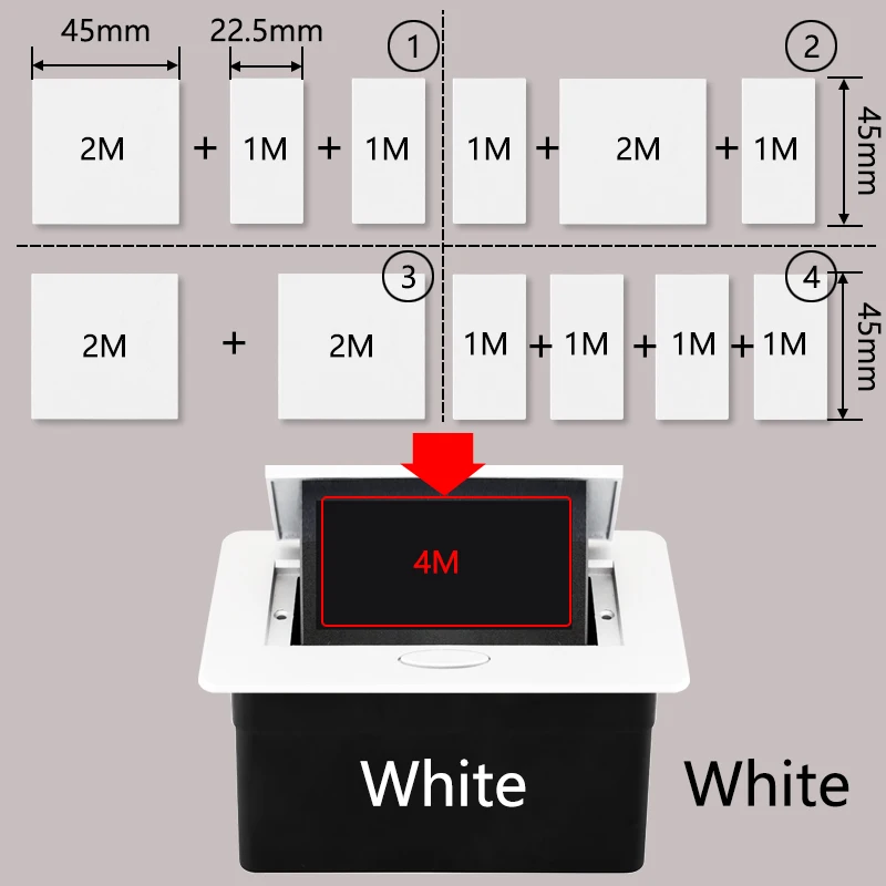 DIY Desktop Socket Hidden Pop-Up Socket EU FR AU US Plug Socket With USB HDMI RJ45 C-Type TV Multifunctional Tabletop 16A 220V