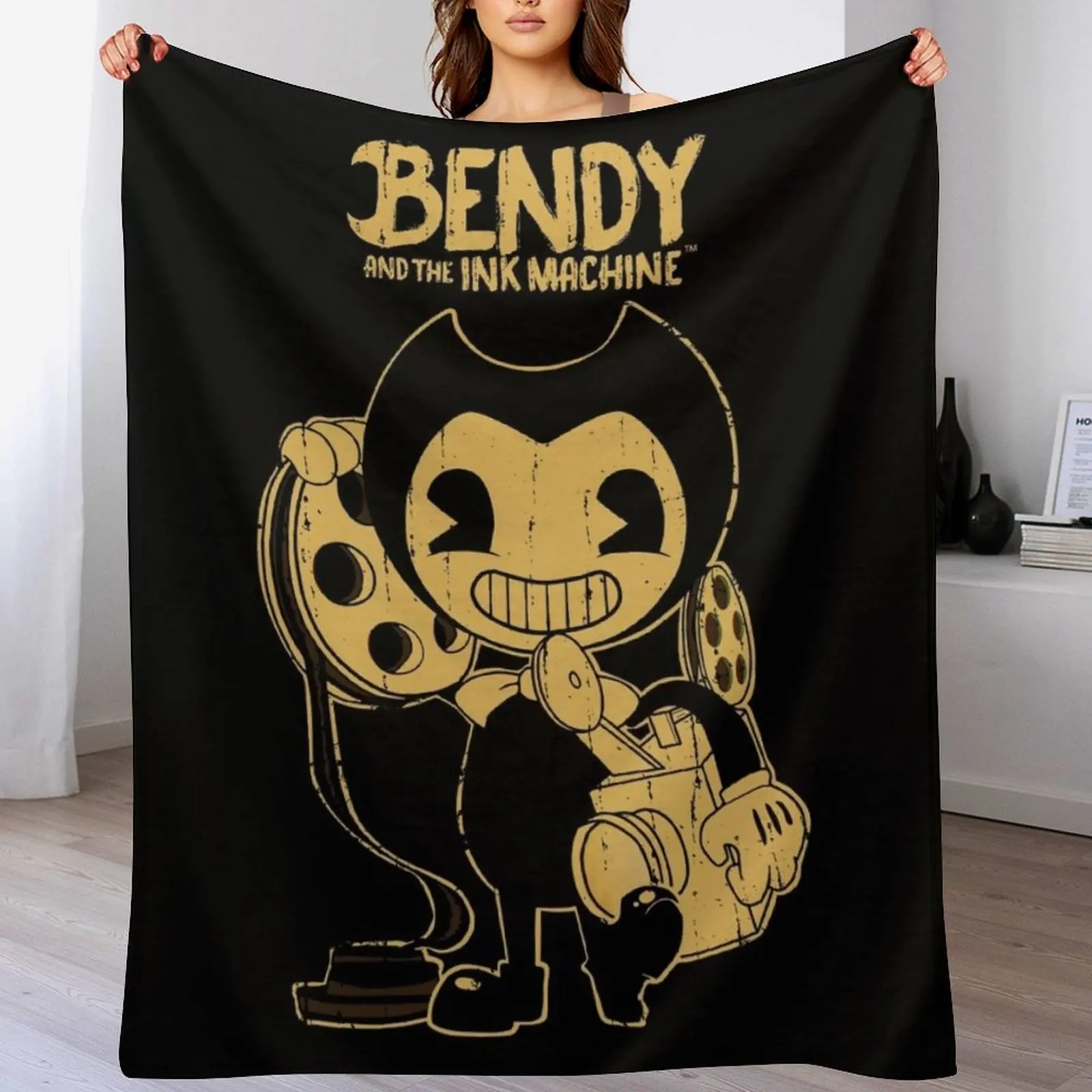 

Vintage Bendy Ink Camera Throw Blanket Decorative Sofas Luxury Hairys manga Blankets