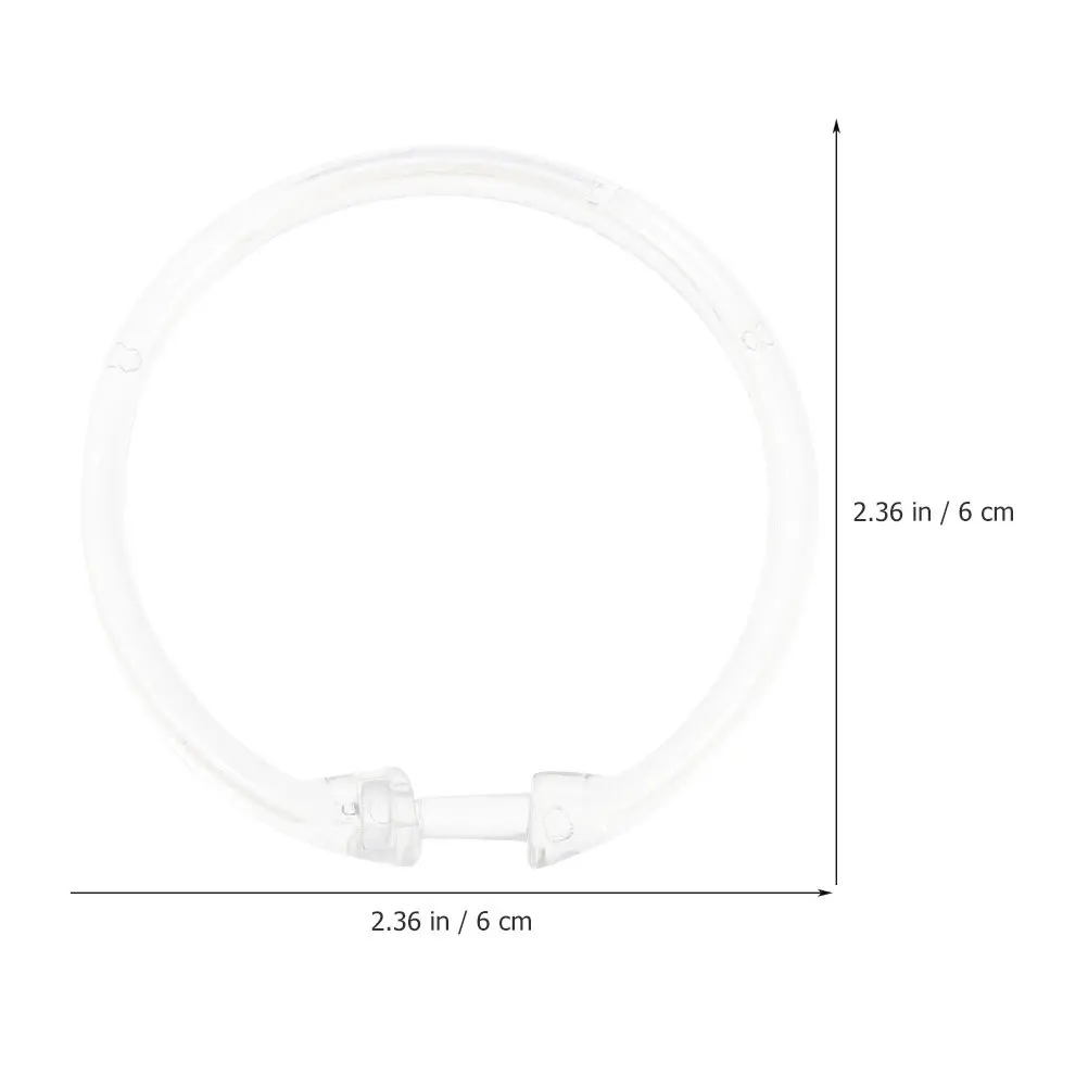 

10Pcs Clear Round Shower Curtain Rings Acrylic Material Hooks for Bath Drape Loop Easy to Use Shower Rings