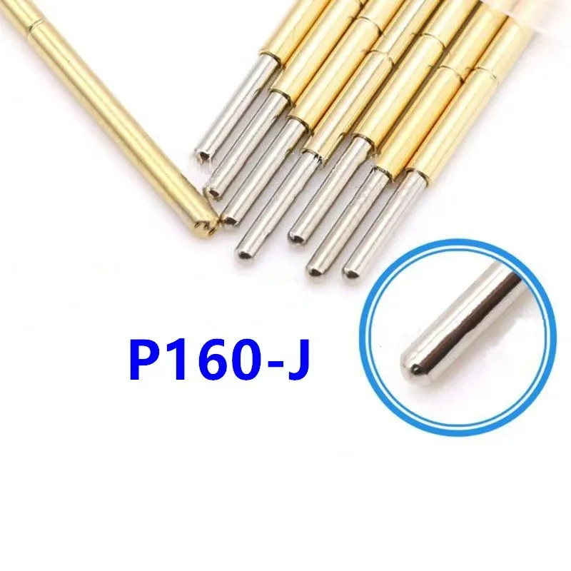 100PCS P160-J1 Small Round Head Spring Test Probe Needle Tube Outer Diameter 1.36mm Total Length 24.5mm PCB Pogo Pin