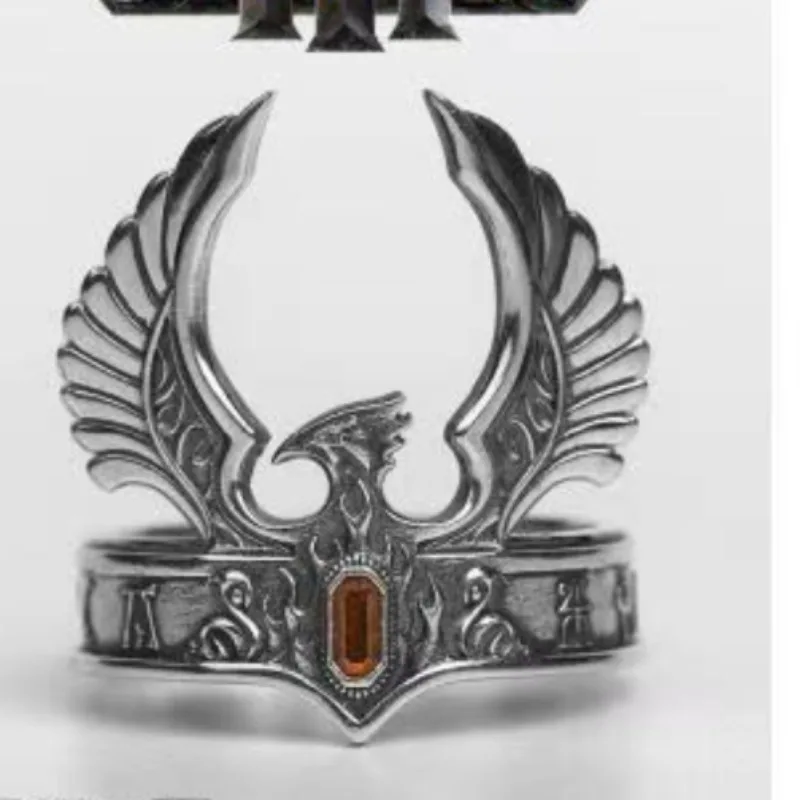 Compatible with Total War Phoenix Crown Ring Eye Adjustable Opening Rings Jewelry Accessories Xmas Gift