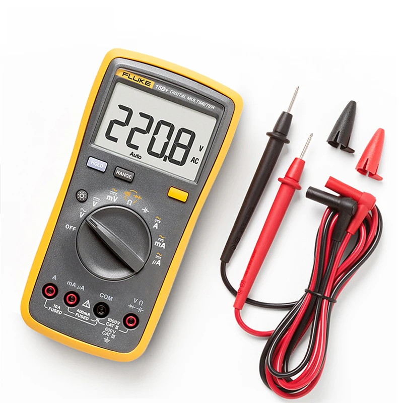 Original Fluke 15B+,Fluke 17B+, Fluke 18B+, Fluke 12E+ Auto Digital Range Multimeter DMM AC/DC/Diode/R/C Voltage Current Tester