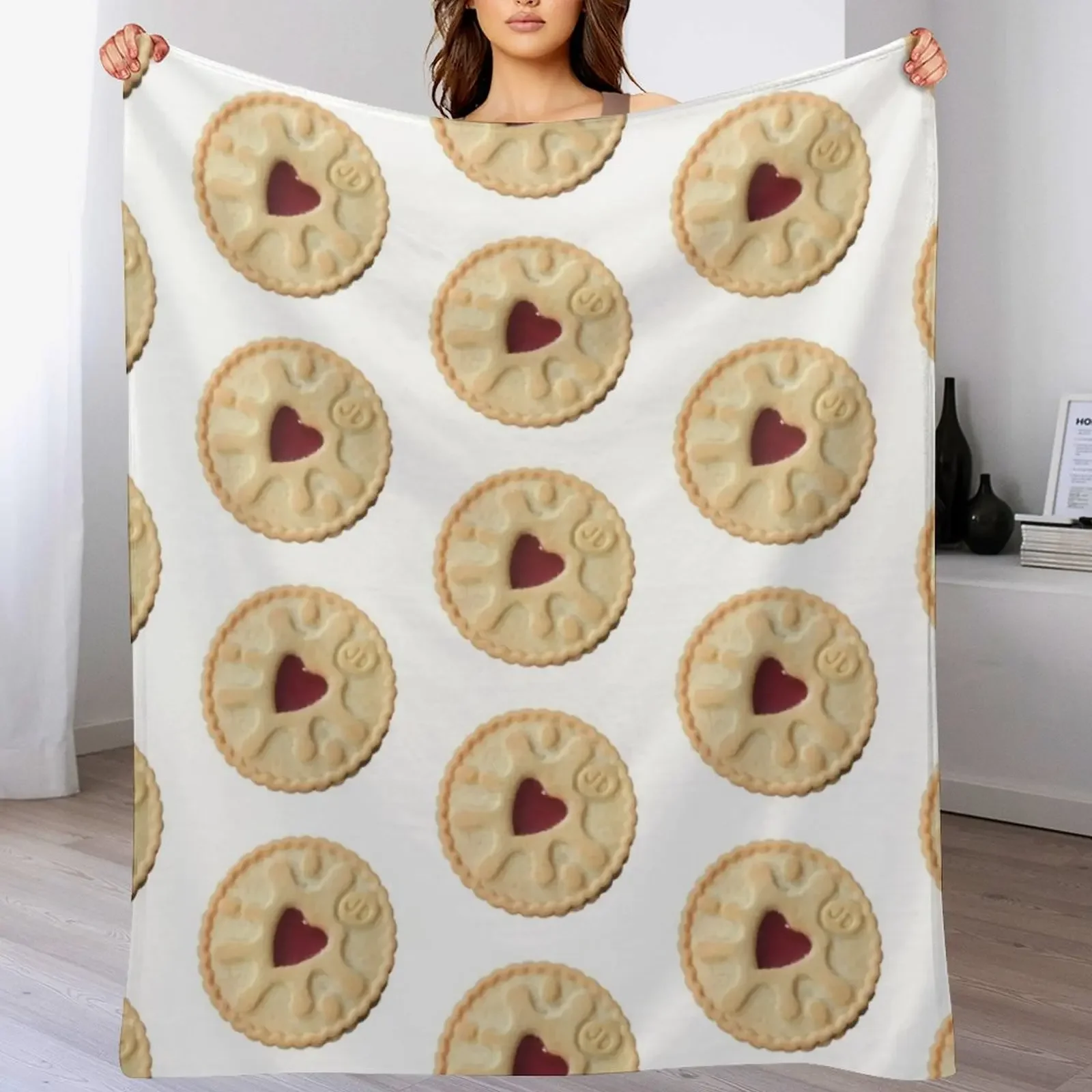 Jammie Dodger Throw Blanket Furrys Thin Cute Plaid Fashion Sofas Blankets