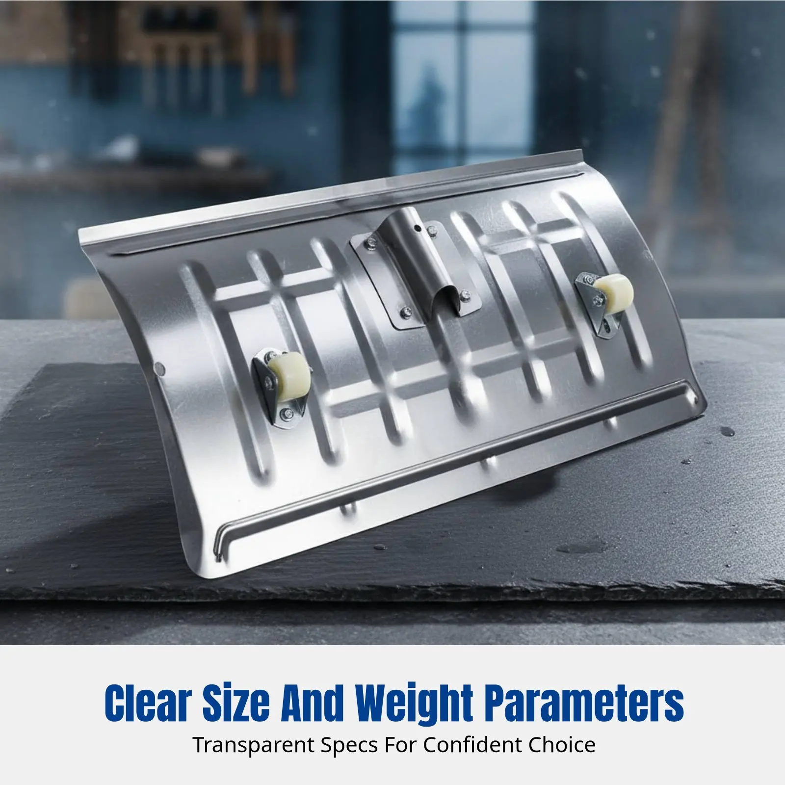 

Thickened Manganese Steel Winter Shovel with Rollers, Multi-Functional, Labor-Saving, For Snow, Ice, Grain Cleaning