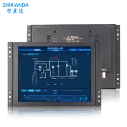 8 Inch Open Frame Industrial Lcd Monitor Wall-Hanging Metal Case Display with VGA/HDMI/BNC/USB/AV Signal Input