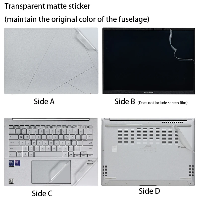 For 2026 ASUS Zenbook 14 UM3406G body protective film UM3406H/UM3406K laptop skin sticker UX3405M/UX3405C vinyl transparent film