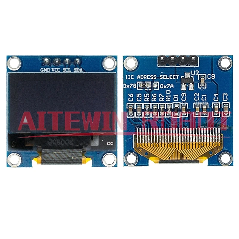 0.96 بوصة IIC المسلسل 4pin أبيض/أزرق/أصفر أزرق/أصفر OLED وحدة عرض 128X64 12864 لوحة شاشة LCD لاردوينو oled