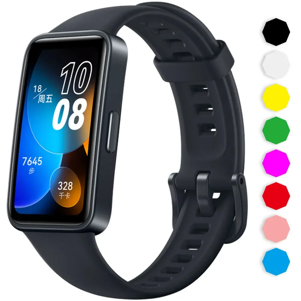 Silicone Strap For Huawei Band 8 Bracelet Sport Soft TPU Waterproof Wristband Strap For Huawei Band 8 Smartwatch Accessories