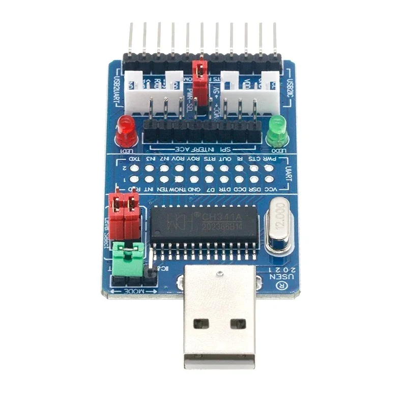 ALL IN 1 CH341A USB to SPI I2C IIC UART TTL ISP Serial Adapter Module EPP/MEM Converter For Serial Brush Debugging RS232 RS485