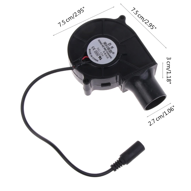 Imagem -06 - Portátil Handheld Churrasco Air Blower Eua e ue Plug Ventilador Leve Ventilador ao ar Livre 12v