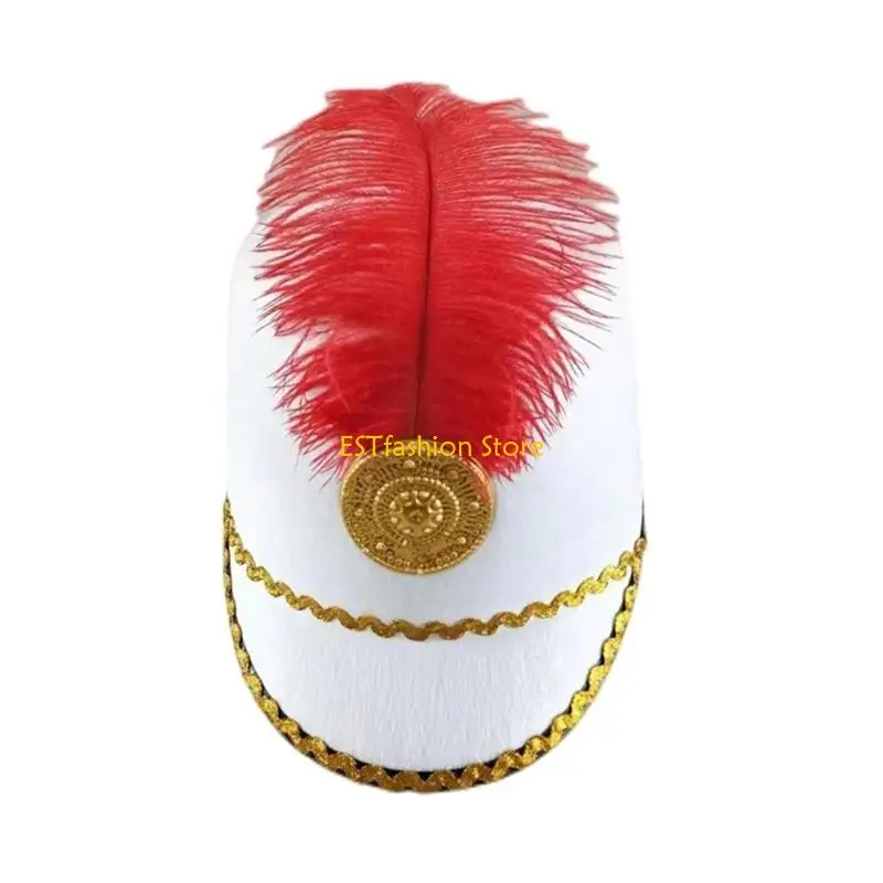 Y5GC Fashion Britain Felt Knight Hat Wide Britain Vintage Knight Hat