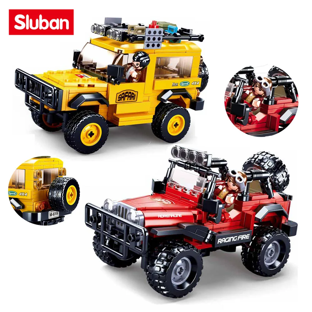 Sluban Building Block Toys Truck B0815/B0816 ORV OFF-Road Jeep 253-288PCS Model Bricks Compatbile With Leading Brands