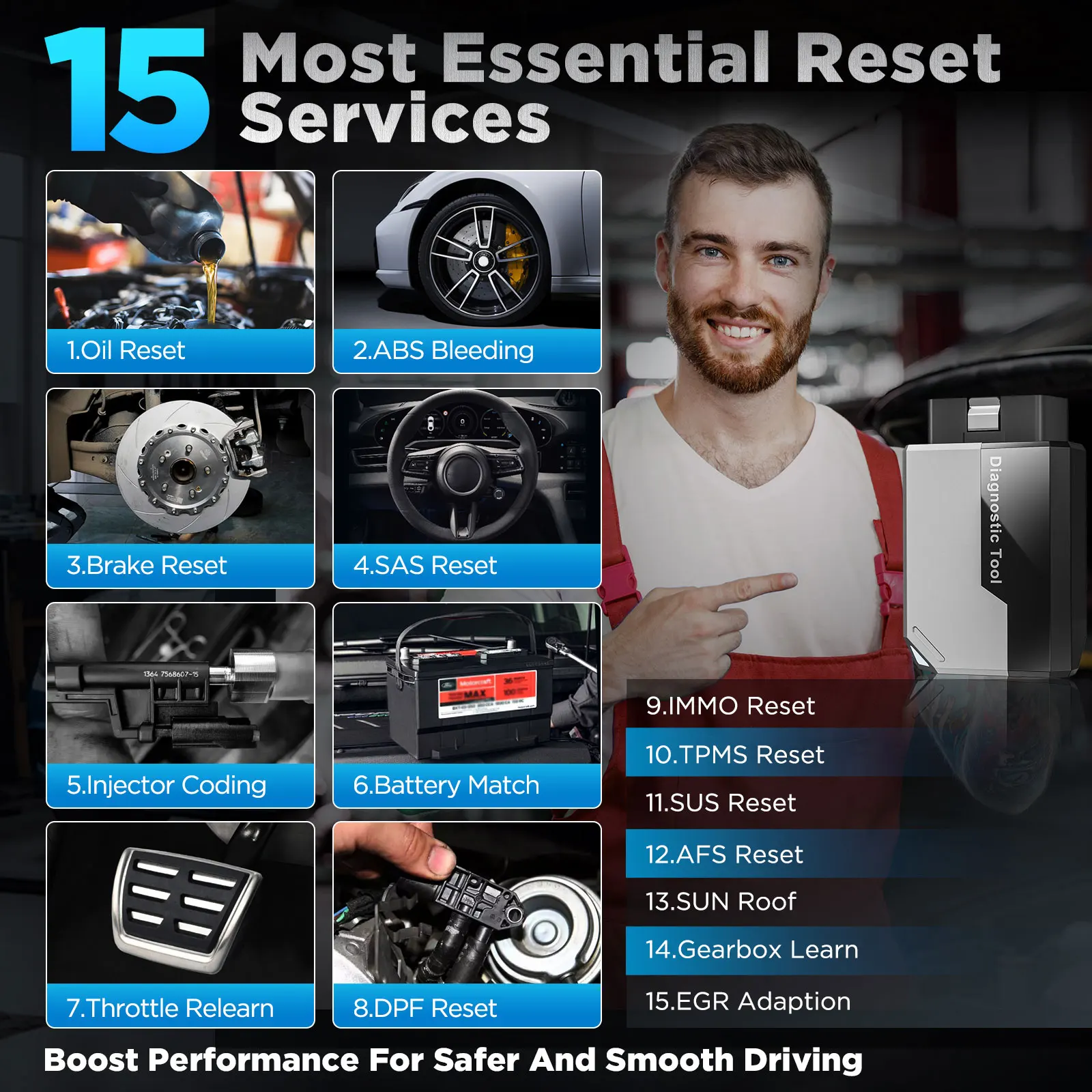 NEW KINGBOLEN Ediag Elite 15 Resets Car Diagnostic Tool All System Car Code Reader Active Test OBD2 Auto Scanner Free  Update