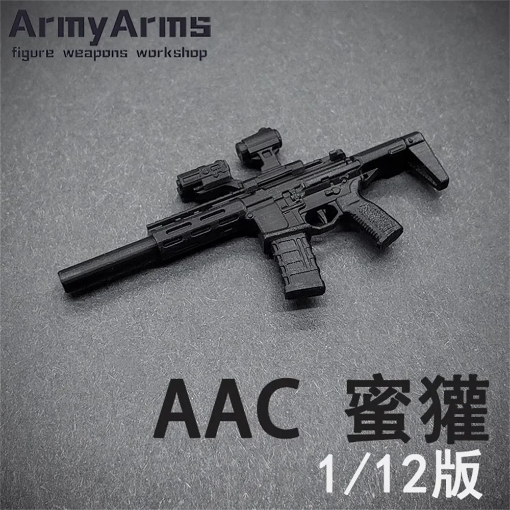 

Little 1/12 ArmyArms Scale Soldier Scene Props 5CM AAC Assault Rifle Pastic Model Toy Fit 6'' Action Figure Doll In Stock