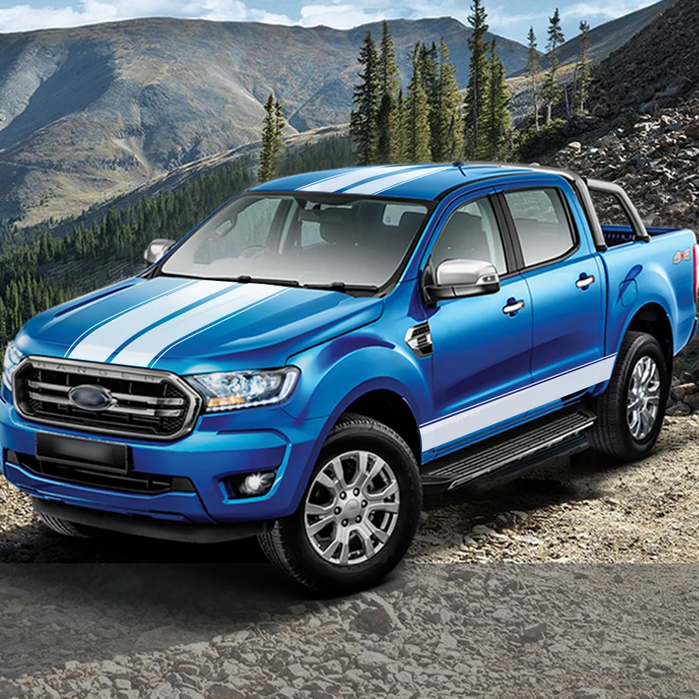 

Car Door Side Roof Hood Tailgate Stickers Long Stripe Graphic Vinyl Decals Auto Accessories For Ford Ranger 2015 2016 2017 2018