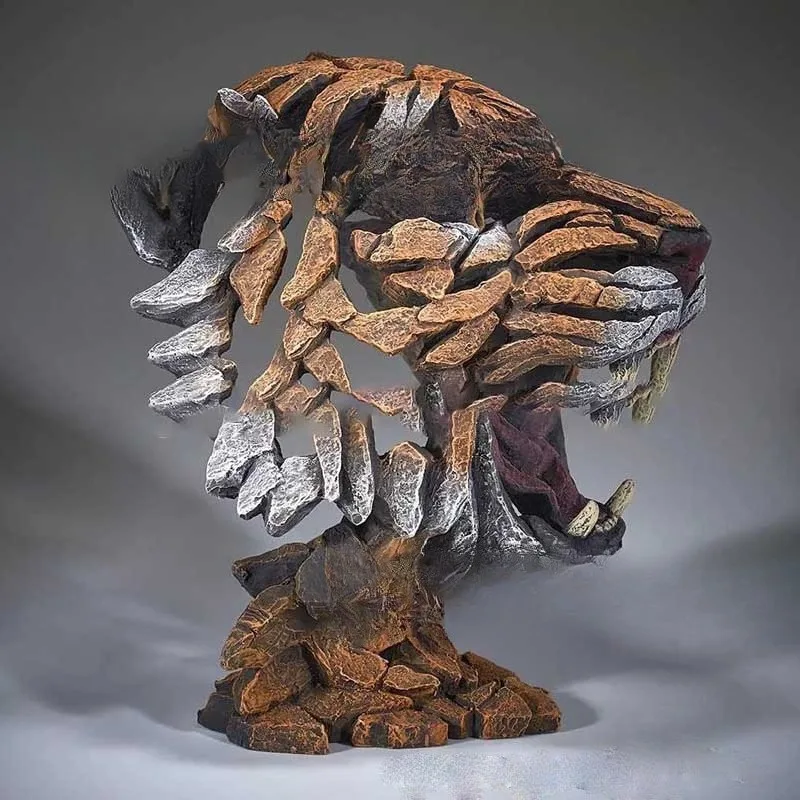 

Animal sculpture collection, tiger half body statue, home decoration, animal image, desktop ornament