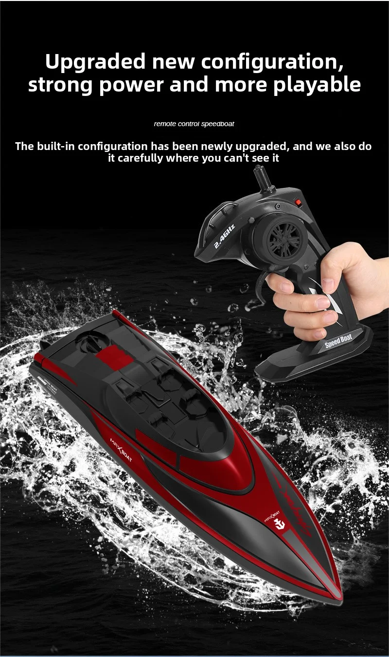 เรือบังคับวิทยุไร้สาย 2.4g ความเร็ว 15 กม./ชม. ของเล่นเด็ก เรือเร็ว ของเล่นน้ำ ของขวัญคริสต์มาส ขายส่ง