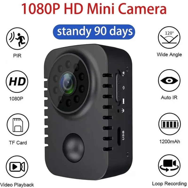 Kamera bodi mini definisi tinggi nirkabel 1080P