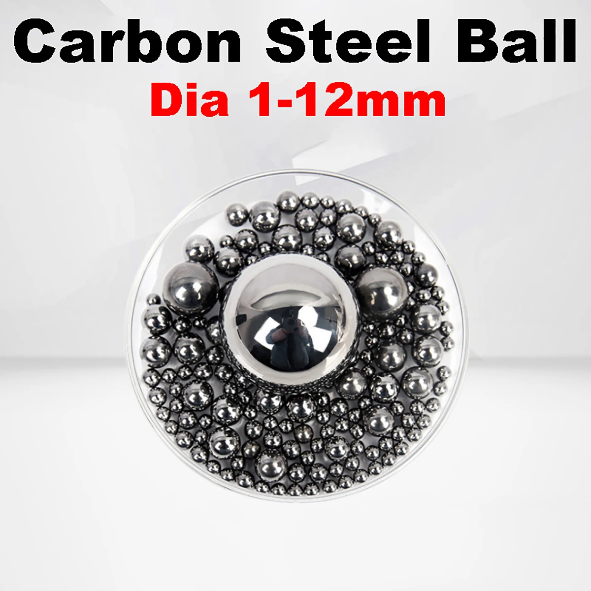 20-500Pcs Carbon Steel Balls Solid Smooth Bearing Steel Ball Dia1/1.5/2/2.5/3/3.5/4/4.5/5/5.5/6/6.5/7/7.5/8/8.5/9/9.5/10/11/12mm