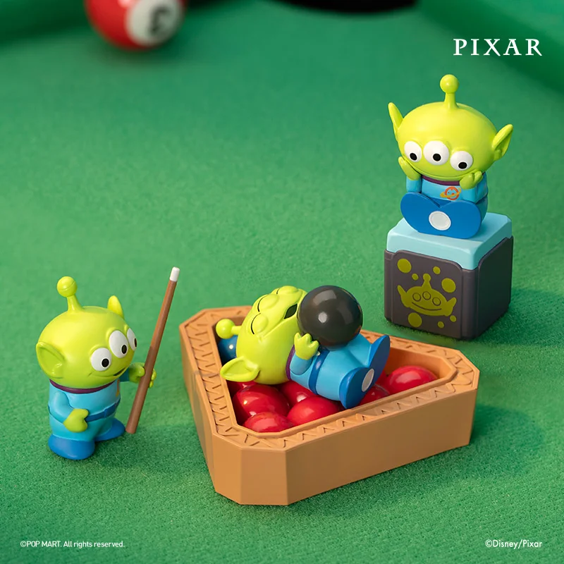 POP MART-Pixar Alien Party Games Series Cenas, Caixa Misteriosa, Caixa Cega, Brinquedo Bonito, Série Disney, 1Pc, 8Pcs