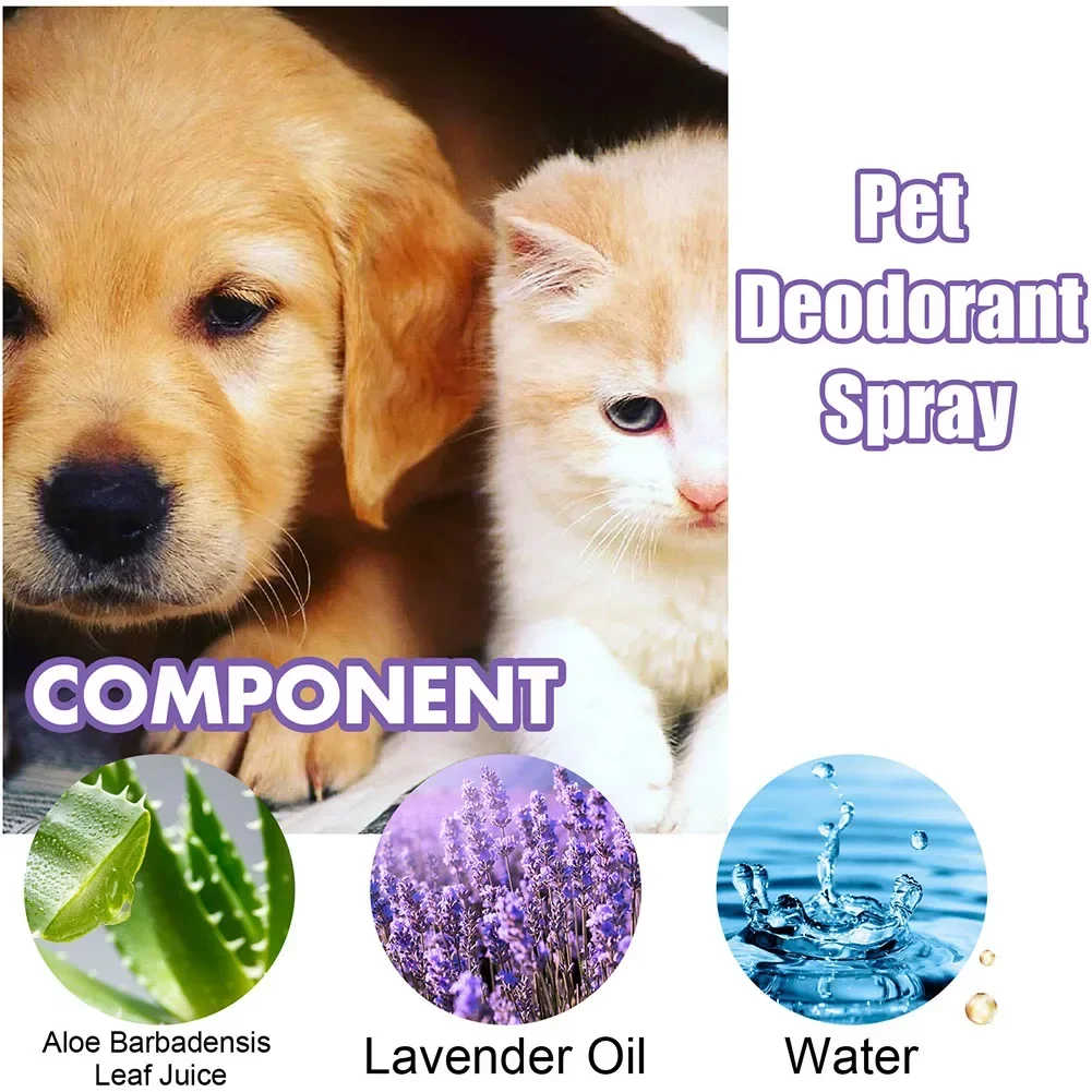 Desodorierungsspray für Haustiere, 50 ml, Hundeparfüm, Lavendelöl, Desodorierungsspray, Anti-Juckreiz, duftendes Schönheitspflege für Katzen und Hunde – Detail 10