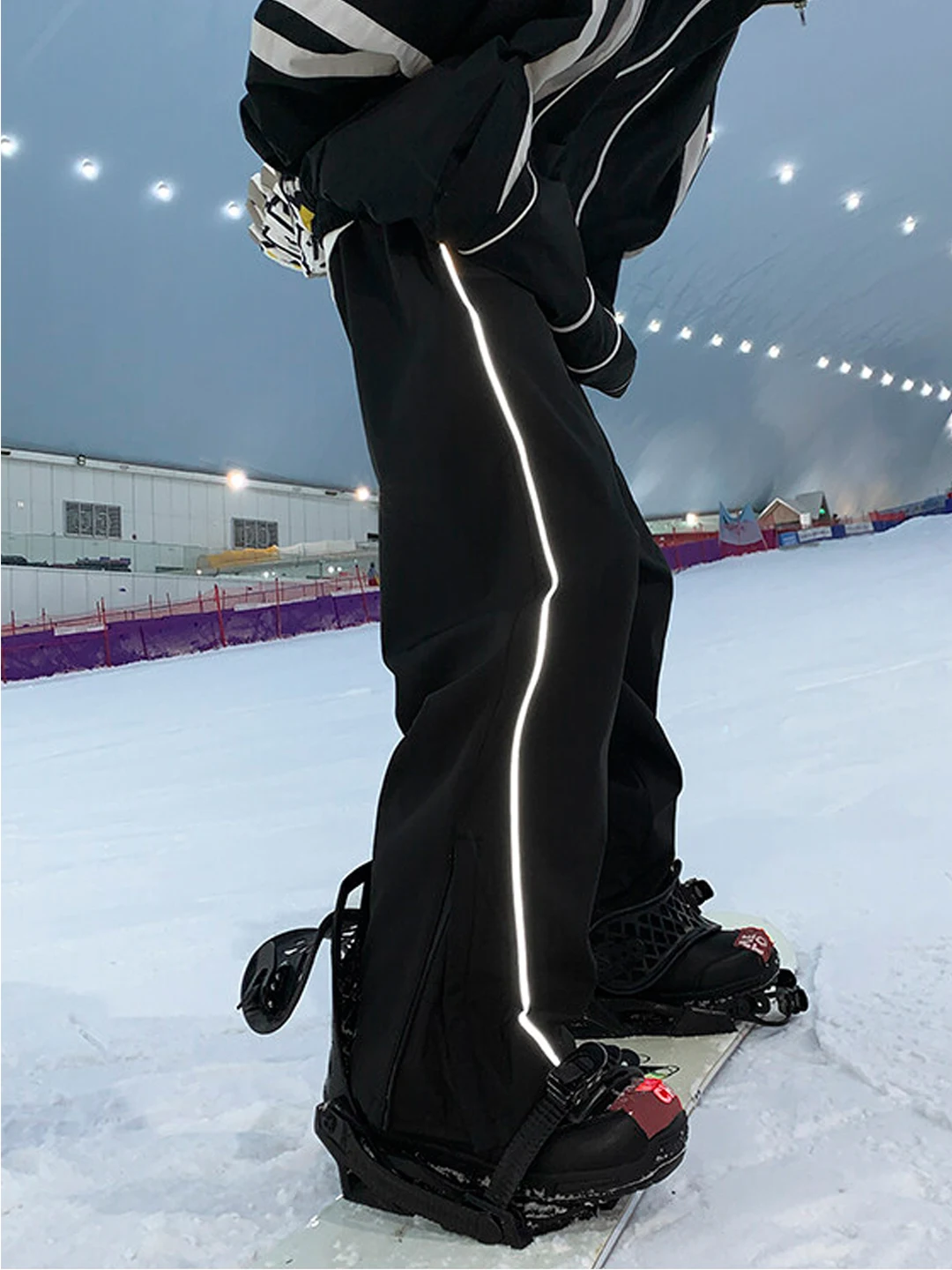 men's-and-women's-large-size-ski-pants-winter-cold-resistance-northeast-fleece-lined-windproof-waterproof-outdoor-fleece-line