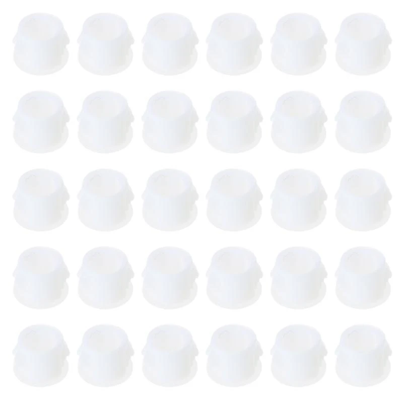 H7ed 30pcs PLIMES PLASTIQUES BLANCHES PLIGS VIS COUVERTURES COURT