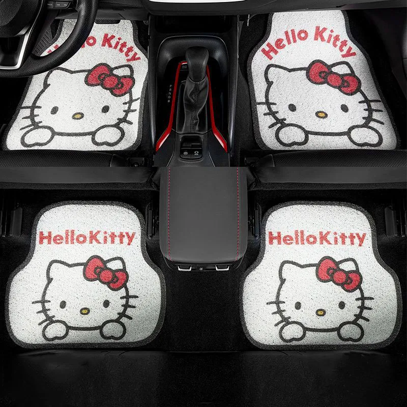 

Kawaii Sanrio Car Floor Mat Hello Kitty Cartoon High-End Car Interior Anti-Dirty Protection Mat Cute Car Decoration Accessories