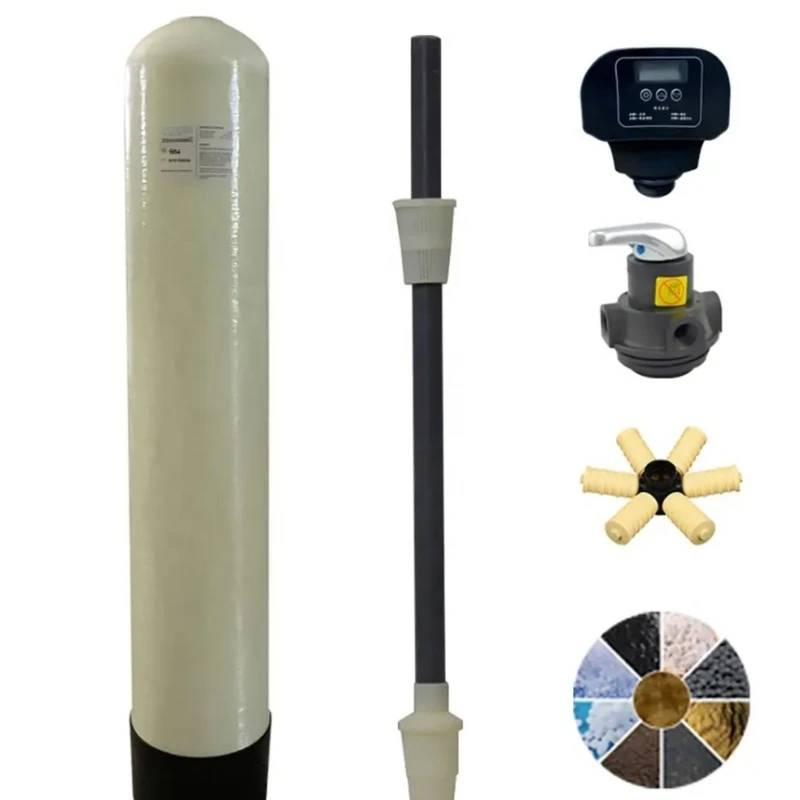 

Полный фильтр для обратной промывки и резервуары для умягчивателей FRP с автоматическим регулирующим клапаном, диспенсер для воды для очистки растений