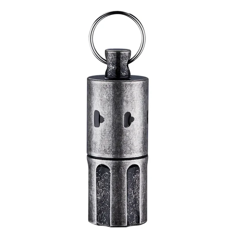 New Portable Mini Keychain Retro Kerosene Lighter Waterproof Cigarette Lighter Outdoor Survival Tool Men\'s Gift