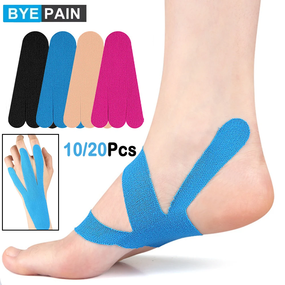 10PCS Kinesiology Tape for Foot Arches Plantar Fasciitis, Precut Tape for Foot Stability, Athletic Tape, Kinetic Tape