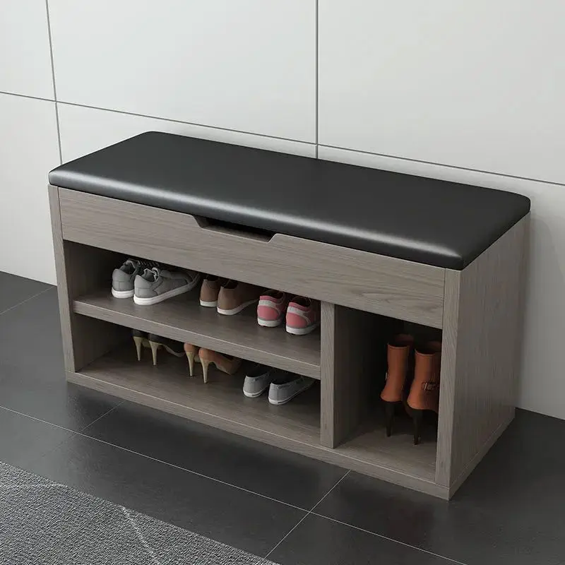 

Shoe Changing Stool Door Shoe Cabinet Sitting Stool Integrated Simple Shoe Rack Door Soft Seat Cushion Home Wearing Shoes Stools