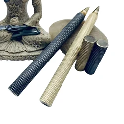 Super simple facet pattern designer Solid brass pen EDC Pocket Pen Signature Pen Pocket Pen Brass roller pen Ballpoint Pen