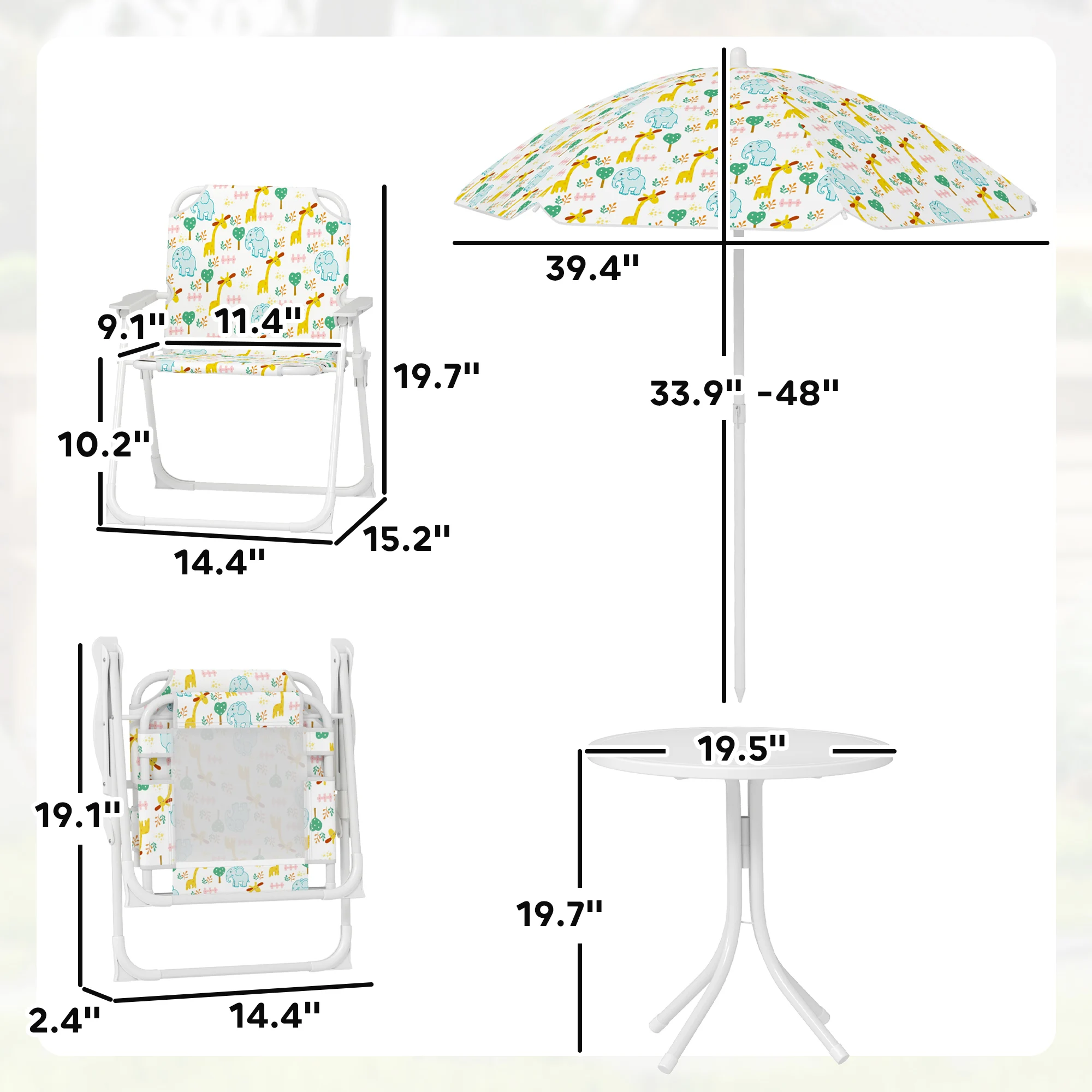 Kids Picnic Table and Chair Se - Kids Outdoor Table And Chairs With Umbrella recension och pris