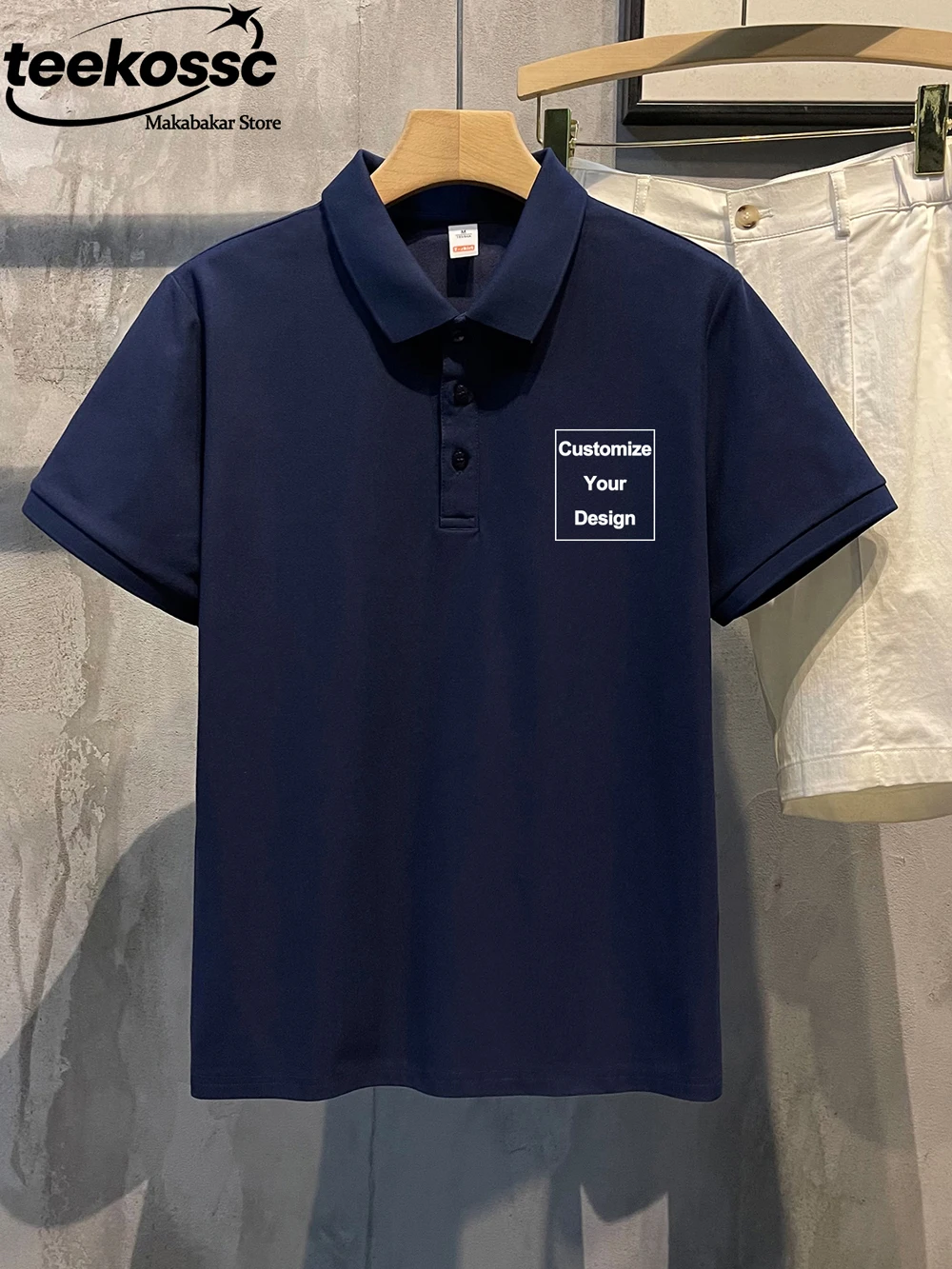 Polo personalizado de verano para mujer, camisetas antibacterianas con Logo DIY/gráfico informal, ropa ajustada con solapa de manga corta transpirable