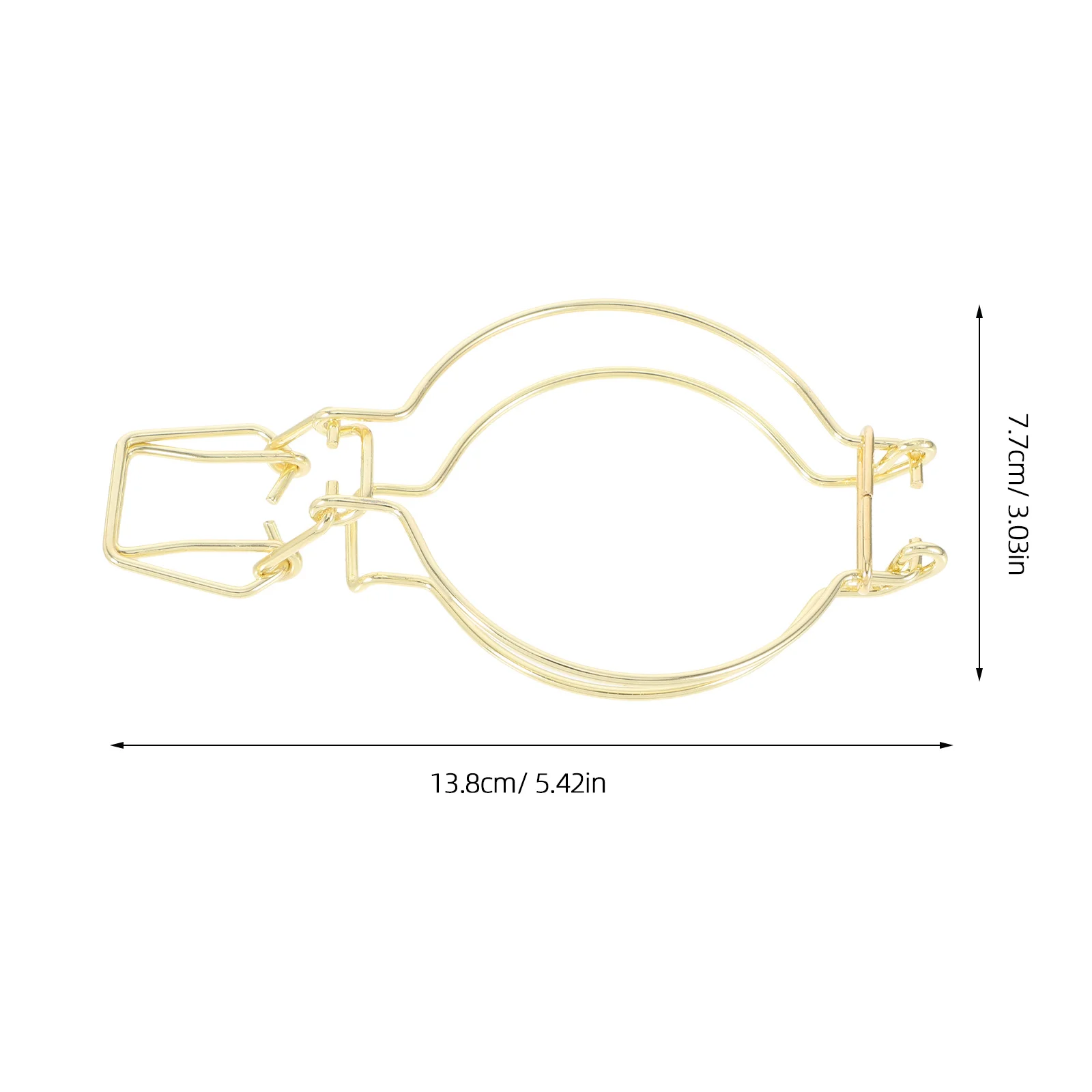 Anneaux de couvercle de pot Mason, Clips en acier inoxydable doré, sceau sécurisé, stockage de conserve, accessoires de cuisine, attaches de couvercle de pot de 78mm, 4 pièces